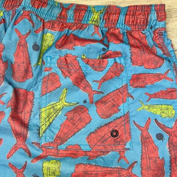 Flomotion Men’s Mahi Print Swim Trunks Bathing Suit Shorts XL - Picture 4 of 14